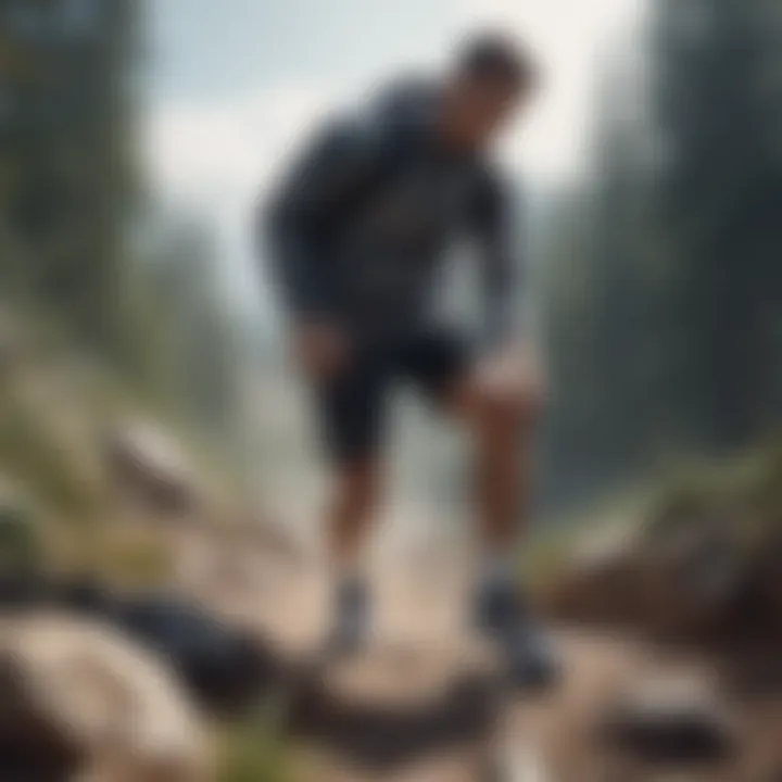 Athlete testing Adidas Alphatorsion on diverse terrain