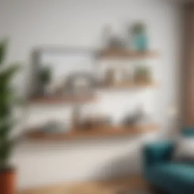 Integration of Boho Shelves in Modern Decor Stylish boho shelf integrated into a modern living space