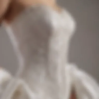 Close-up of luxurious fabric used in bridal shapewear