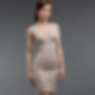 Elegant bodycon dress showcased on a mannequin