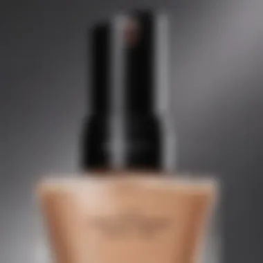 Close-up view of Giorgio Armani Power Fabric Foundation bottle showcasing its elegant design