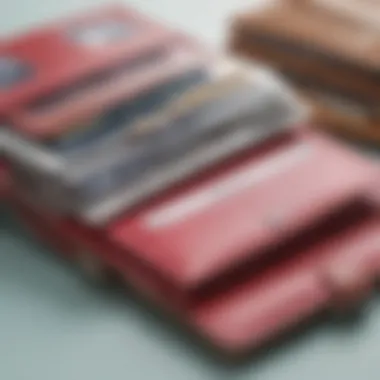 Variety of wallet styles with multiple compartments