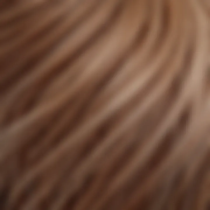 Close-up of premium wig fibers highlighting quality and texture.