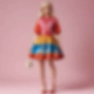 A vibrant babydoll dress in modern fashion