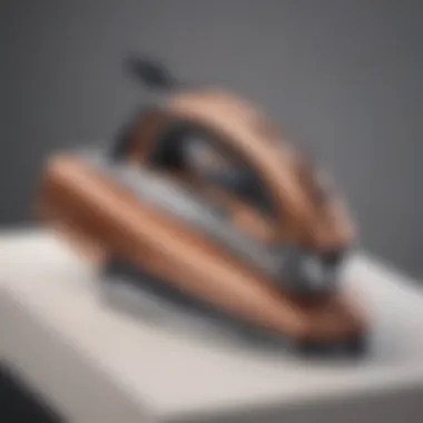 User-friendly features of modern Teflon irons on display.