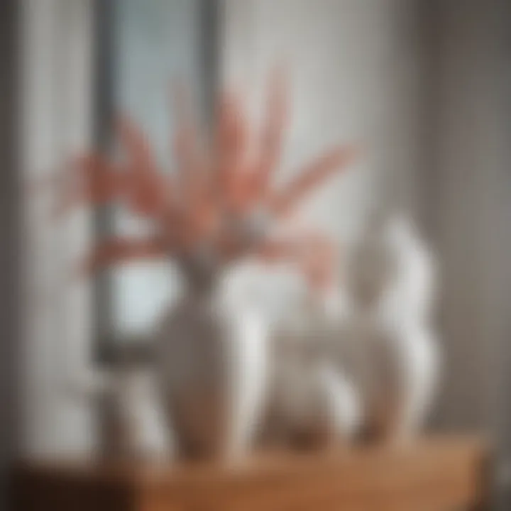 Ceramic vase displayed in a modern interior setting