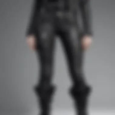 Striking Outfit with Goth Jeans A striking outfit featuring goth jeans styled with accessories and layering