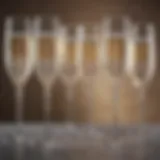 Elegant personalized champagne flutes with intricate designs