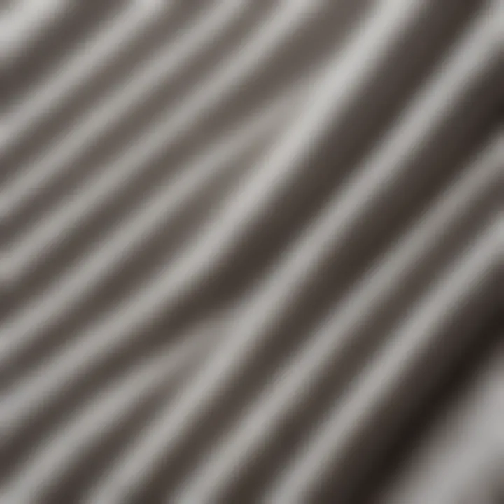 Close-up of ribbed fabric texture highlighting its quality