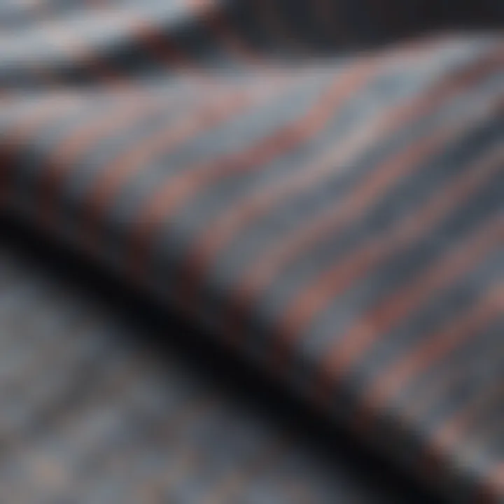 A close-up of the fabric texture of a checkered polo shirt, highlighting the quality and detail.