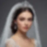 Elegant bridal display featuring a veil and tiara